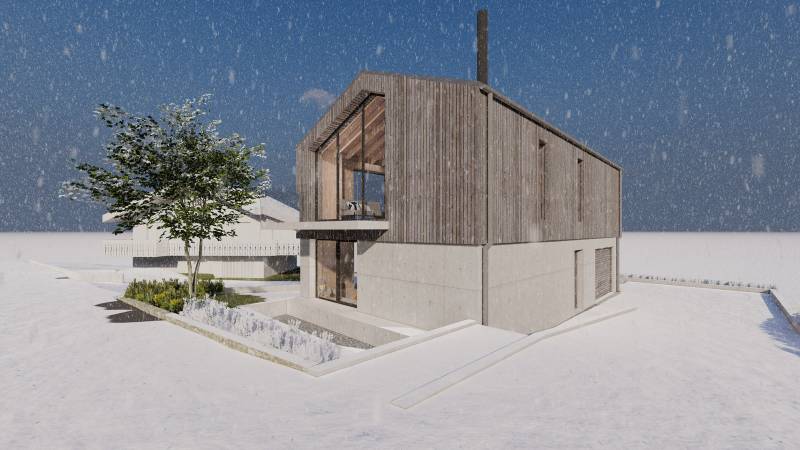 Projet d'un chalet contemporain à Chamonix f&v Architectes