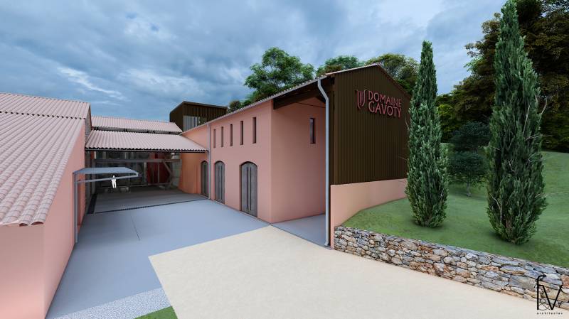 Projet de réception de vendanges et extension du chai vinicole Domaine Gavoty à Cabasse f&v Architectes