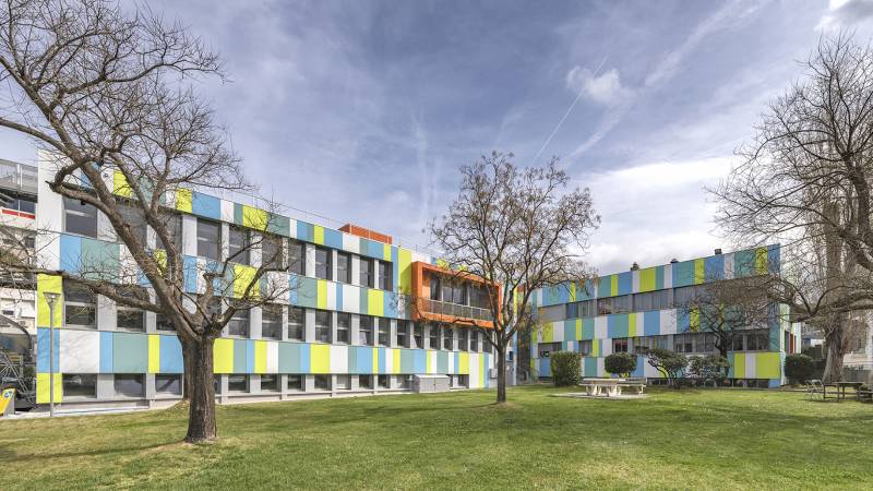 Rénovation des façades CNRS Marseille ITE f&v Architectes